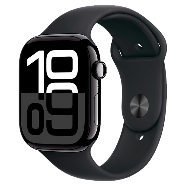 Смарт-часы Apple Watch Series 10 GPS 42mm Jet Black Al Case with Black Sport Band - S/M