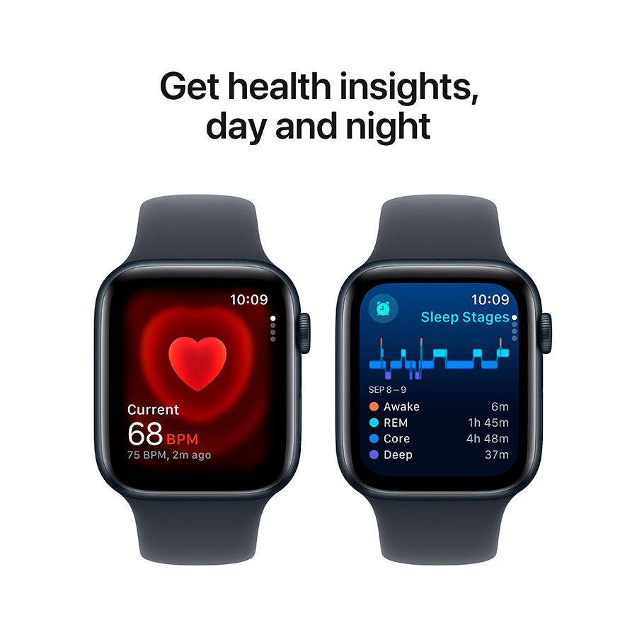 Смарт-часы Apple Watch SE GPS 44mm Midnight Al Case with Midnight Sport Band - M/L (MXEK3QI/A) - фото 5