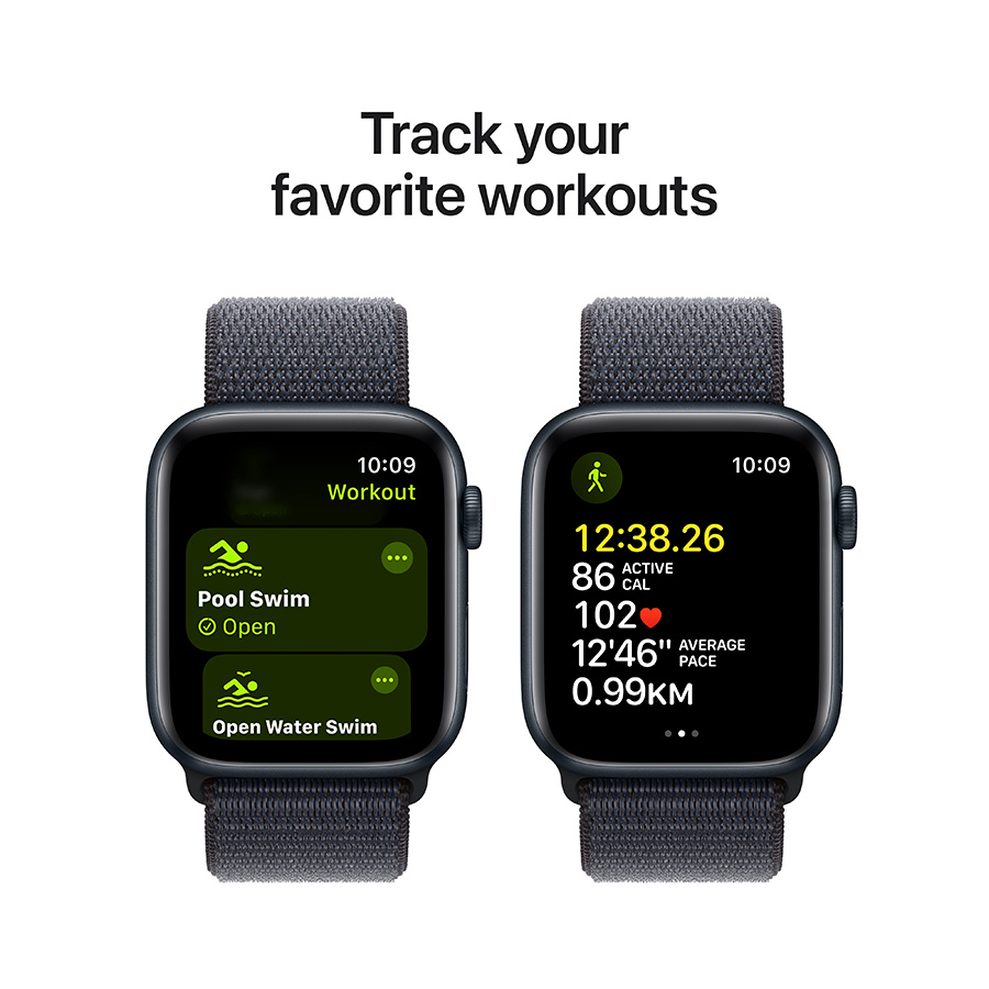 Смарт-часы Apple Watch SE GPS 44mm Midnight Al Case with Ink Sport Loop (MXEP3QI/A) - фото 6