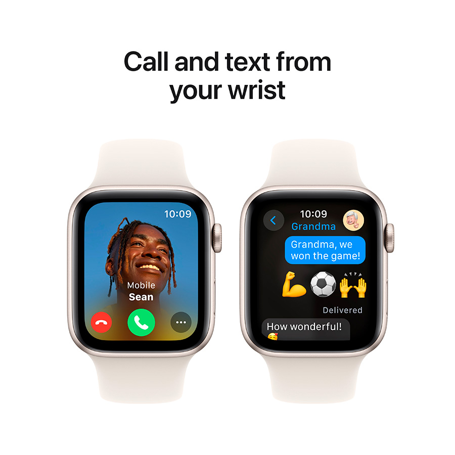 Смарт-часы Apple Watch SE GPS 44mm Starlight Al Case with Starlight Sport Band - S/M (MXEU3QI/A) - фото 4