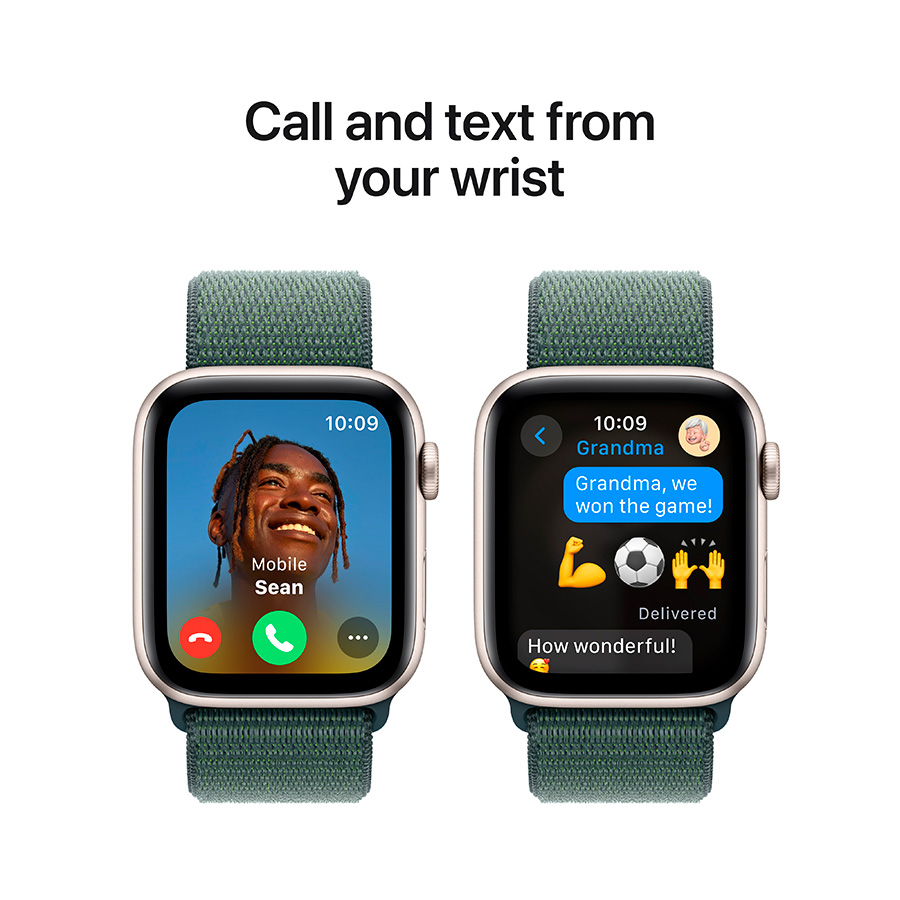 Смарт-часы Apple Watch SE GPS 44mm Starlight Al Case with Lake Green Sport Loop (MXEW3QI/A) - фото 4