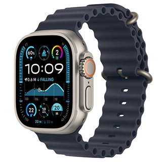 Apple смарт-сағаты Watch Ultra 2 GPS + Cellular 49mm Natural Titanium Case with Navy Ocean Band (MX4D3GK/A)