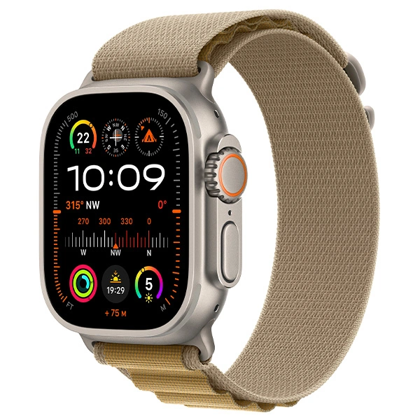 Apple смарт-сағаты Watch Ultra 2 GPS + Cellular 49mm Natural Titanium Case with Tan Alpine Loop-L (MX4H3GK/A)