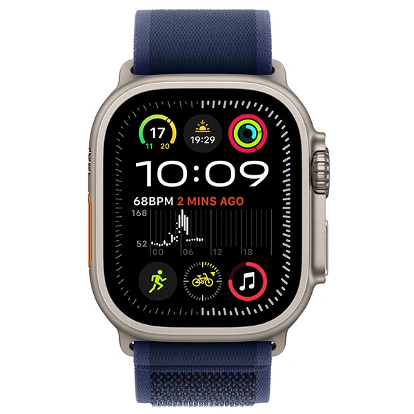 Смарт-часы Apple Watch Ultra 2 GPS + Cellular 49mm Natural Titanium Case with Blue Trail Loop - S/M (MX4J3GK/A) - фото 2