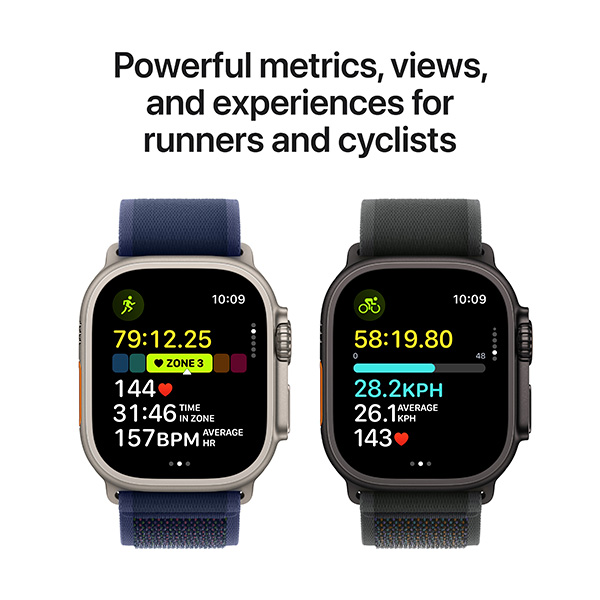 Смарт-часы Apple Watch Ultra 2 GPS + Cellular 49mm Natural Titanium Case with Blue Trail Loop - M/L (MX4L3GK/A) - фото 4