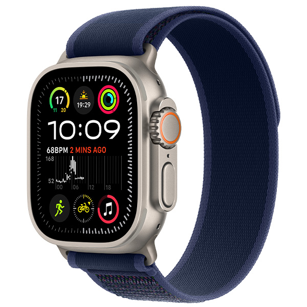 Смарт-часы Apple Watch Ultra 2 GPS + Cellular 49mm Natural Titanium Case with Blue Trail Loop - M/L (MX4L3GK/A)