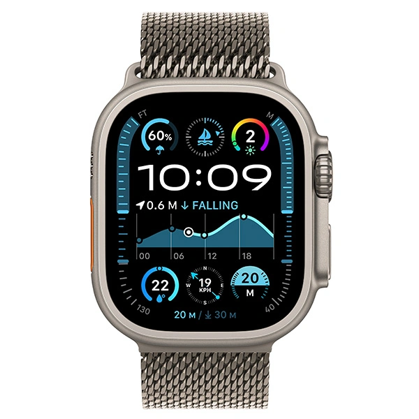 Смарт-часы Apple Watch Ultra 2 GPS + Cellular 49mm Natural Titanium Case with Natural Titanium Milanese Loop - S (MX4M3GK/A) - фото 2