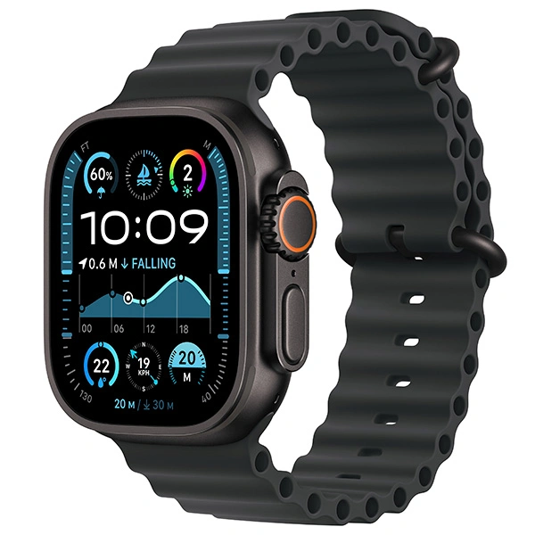 Apple смарт-сағаты Watch Ultra 2 GPS + Cellular 49mm Black Titanium Case with Black Ocean Band (MX4P3GK/A)