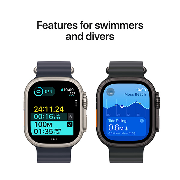 Смарт-часы Apple Watch Ultra 2 GPS + Cellular 49mm Black Titanium Case with Black Trail Loop - M/L (MX4V3GK/A) - фото 5