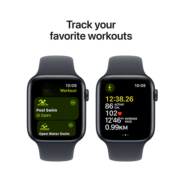 Смарт-Часы Apple Watch SE GPS 40mm Midnight Aluminium Case with Midnight Sport Band - S/M (MXE73QI/A) - фото 6