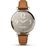 Смарт-часы Garmin Lily 2 Classic with Tan Leather Band 010-02839-02 35мм Cream Gold  - фото 8