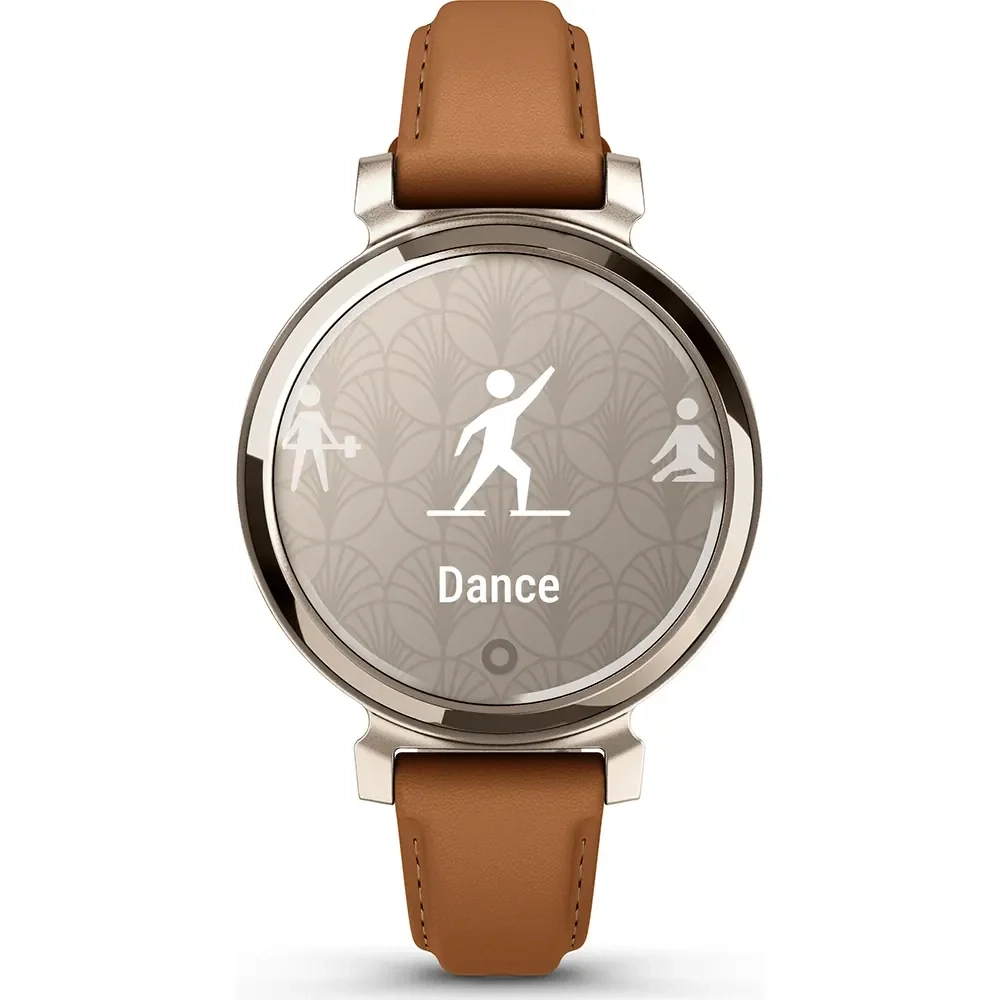 Смарт-часы Garmin Lily 2 Classic with Tan Leather Band 010-02839-02 35мм Cream Gold  - фото 2