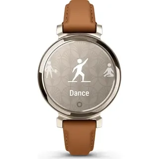 Смарт-часы Garmin Lily 2 Classic with Tan Leather Band 010-02839-02 35мм Cream Gold  - фото 2