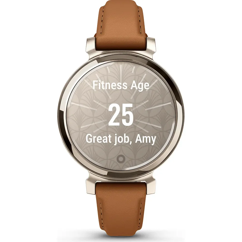 Смарт-часы Garmin Lily 2 Classic with Tan Leather Band 010-02839-02 35мм Cream Gold  - фото 4