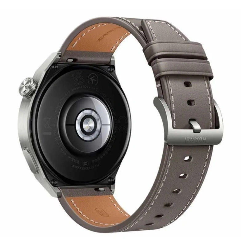 Смарт-часы Huawei Watch GT 3 Pro 46mm Light Titanium Case Gray Leather Strap  - фото 3