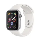 Смарт-часы Apple Watch Series 4 44mm Silver, спортивный ремешок белого цвета (MU6A2)