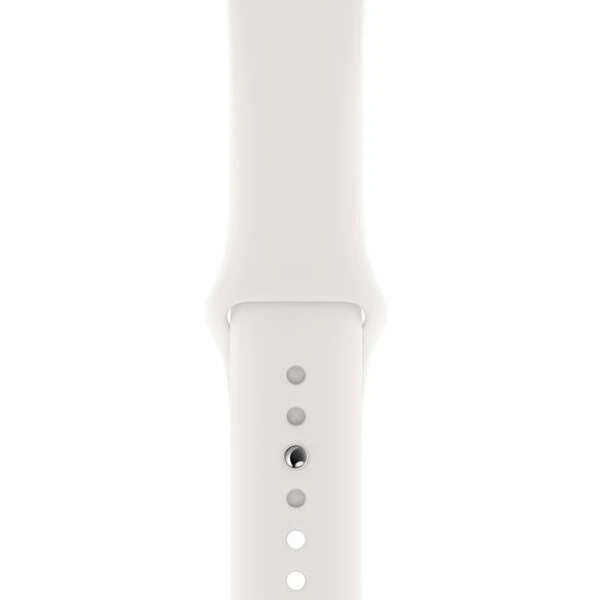 Смарт-часы Apple Watch Series 4 44mm Silver, спортивный ремешок белого цвета (MU6A2) - фото 2