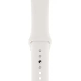 Смарт-часы Apple Watch Series 4 44mm Silver, спортивный ремешок белого цвета (MU6A2)