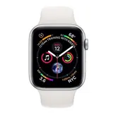 Смарт-часы Apple Watch Series 4 44mm Silver, спортивный ремешок белого цвета (MU6A2) - фото 3