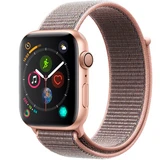 Смарт-часы Apple Watch Series 4 44mm Gold, спортивный браслет цвета «розовый песок» (MU6G2)
