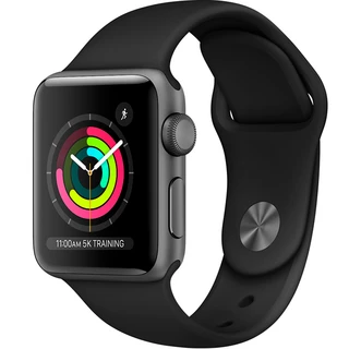 Cмарт-часы Apple Watch Series 3 38mm Space Grey Aluminium Black Band MTF02