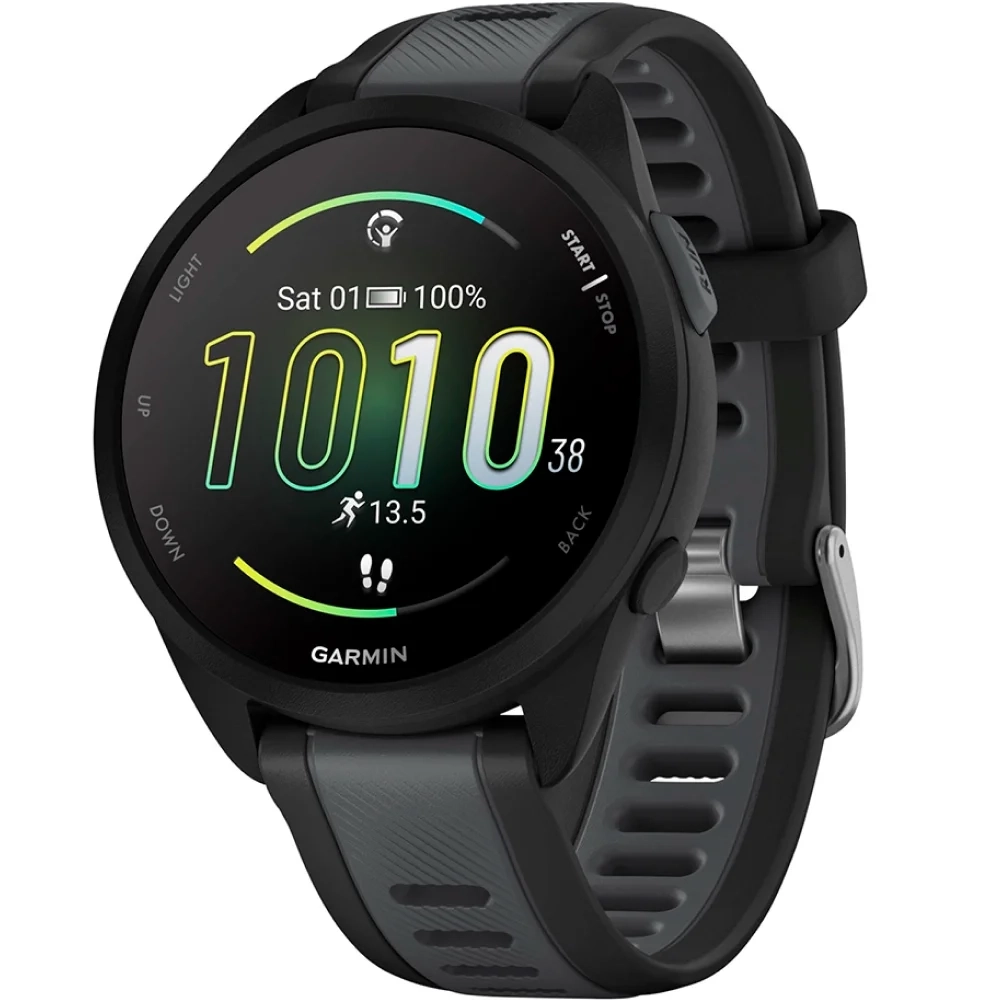 Смарт-часы Garmin Forerunner 165 Music Black Slate Gray 010-02863-20 43мм черно-серый 