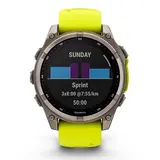 Смарт часы Garmin Fenix 8 010-02906-21 47mm Sapphire Titanium with Amp Yellow Silicone Band  - фото 8