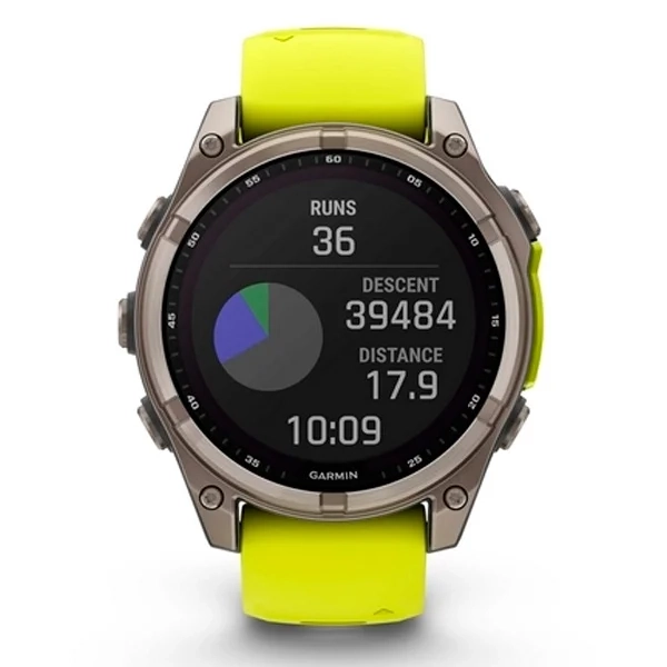 Смарт часы Garmin Fenix 8 010-02906-21 47mm Sapphire Titanium with Amp Yellow Silicone Band  - фото 7