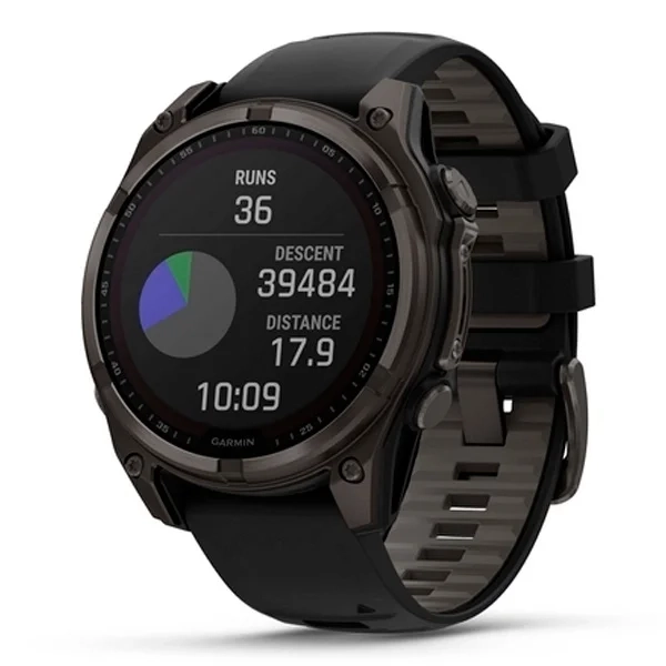 Смарт часы Garmin Fenix 8 010-02906-11 47mm Sapphire Carbon Gray DLC Titanium with Black 