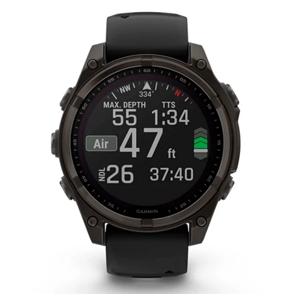 Смарт часы Garmin Fenix 8 010-02906-11 47mm Sapphire Carbon Gray DLC Titanium with Black  - фото 3