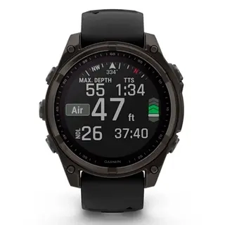 Смарт часы Garmin Fenix 8 010-02906-11 47mm Sapphire Carbon Gray DLC Titanium with Black  - фото 3