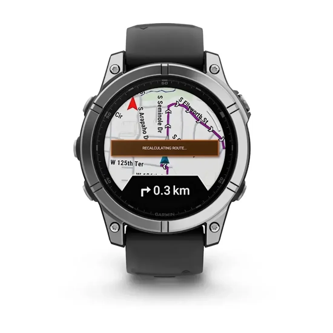 Смарт-часы Garmin Fenix E 010-03025-00 47mm Stainless Steel with Black Silicone Band  - фото 9