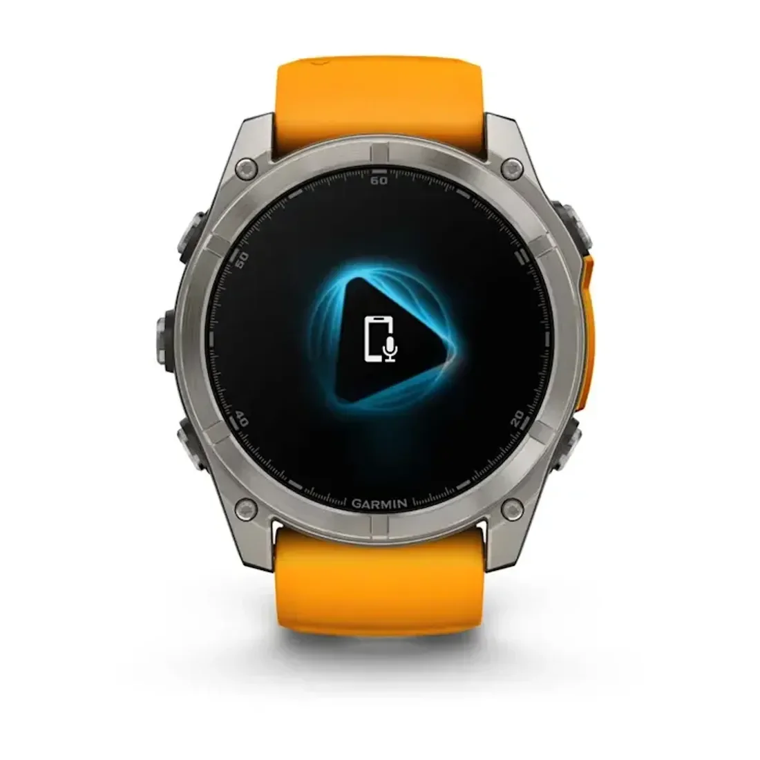Смарт-часы Garmin Fenix 8X 010-02905-11 51mm Sapphire Titanium with Spark Orange Graphite Silicone Band  - фото 3