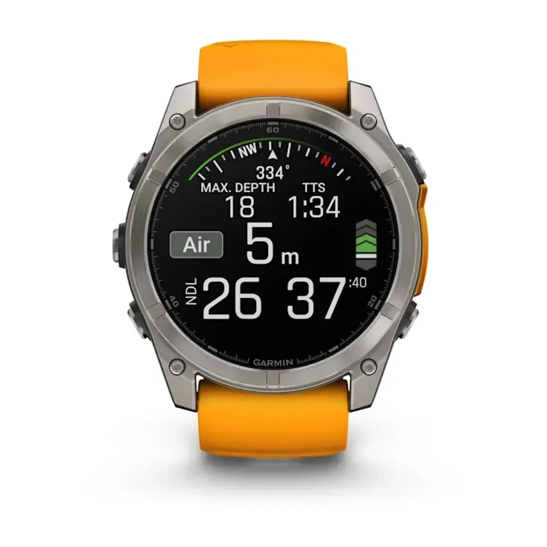 Смарт-часы Garmin Fenix 8X 010-02905-11 51mm Sapphire Titanium with Spark Orange Graphite Silicone Band  - фото 5