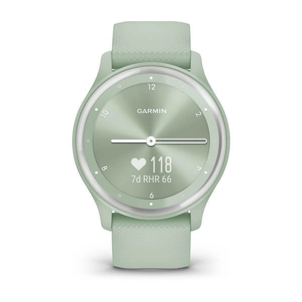 Cпортивные часы Garmin Vivomove Sport 010-02566-03 Cool Mint Case With Silver Accents  - фото 4
