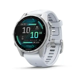 Смарт-часы Garmin Fenix 8S 010-02903-00 43mm Silver with Whitestone Silicone Band 