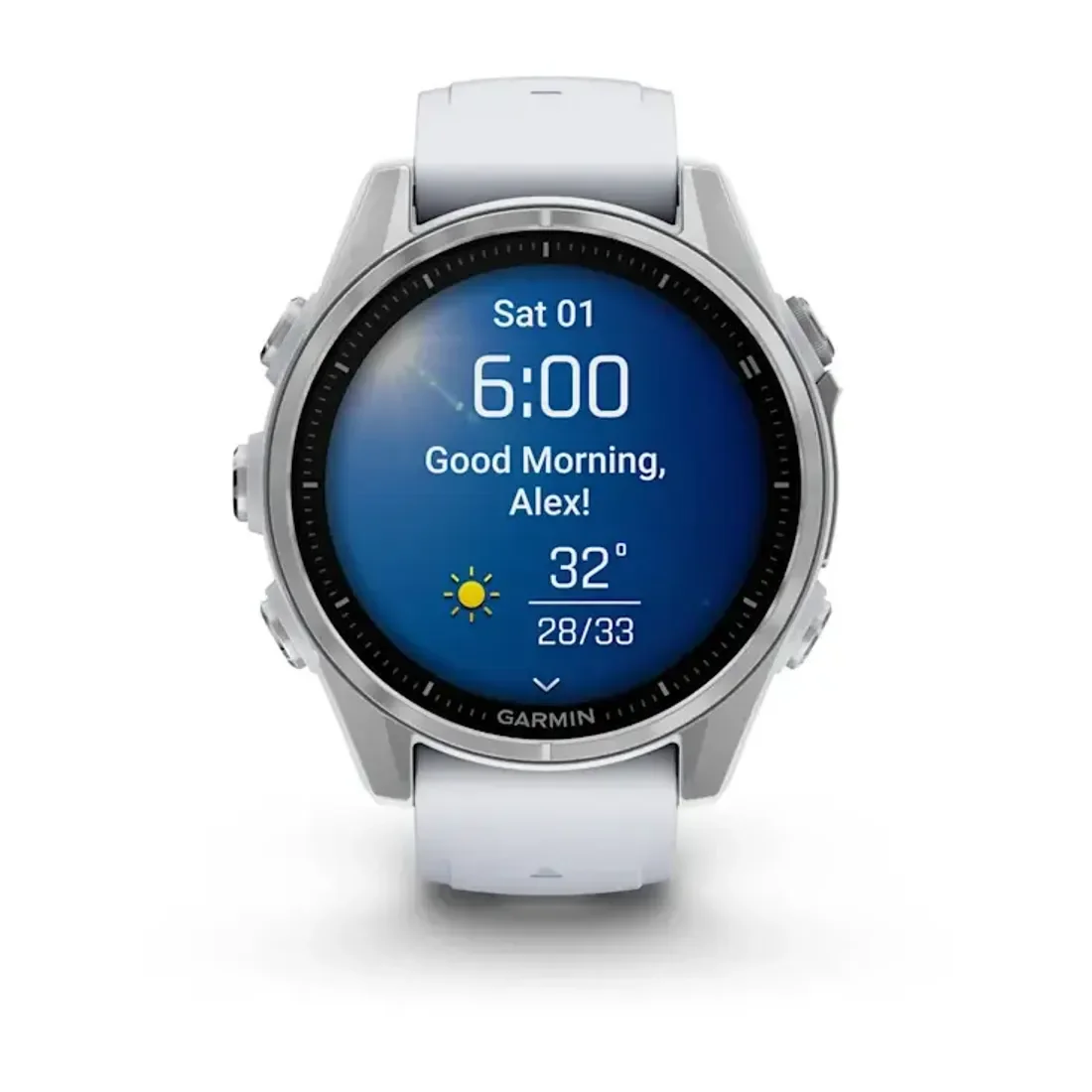 Смарт-часы Garmin Fenix 8S 010-02903-00 43mm Silver with Whitestone Silicone Band  - фото 5