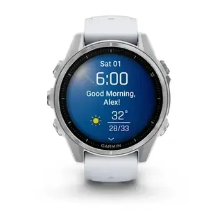 Смарт-часы Garmin Fenix 8S 010-02903-00 43mm Silver with Whitestone Silicone Band  - фото 5