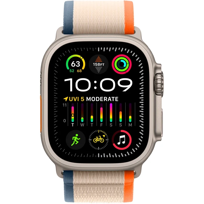 Смарт-часы Apple Watch Ultra 2 GPS + Cellular 49mm MRF13 Orange/Beige Trail Loop — S/M  - фото 3