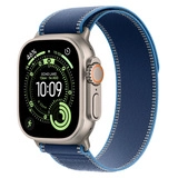 Apple смарт-сағаты Watch Ultra 3 GPS + Cellular 49mm Natural Titanium Case with Blue/Bright Blue Trail Loop - S/M