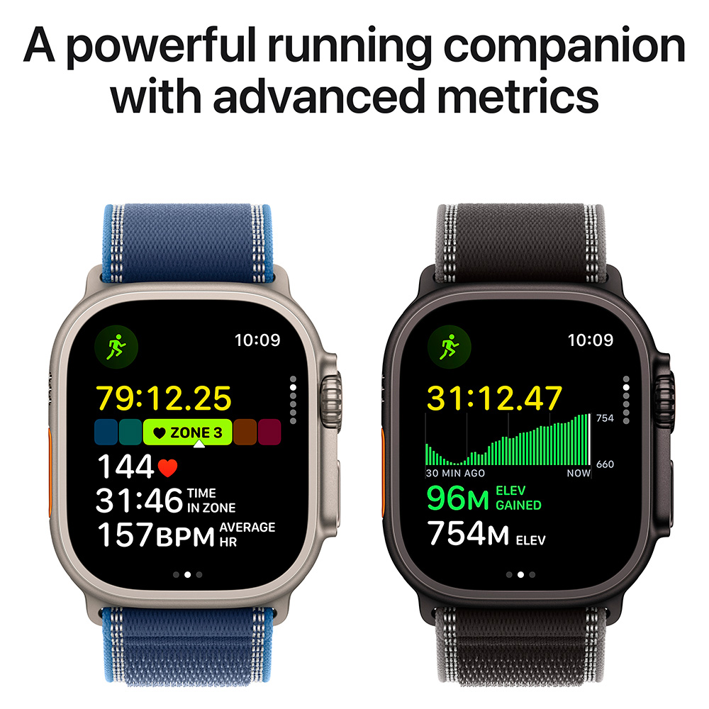 Смарт-часы Apple Watch Ultra 3&nbsp;GPS + Cellular&nbsp;49mm&nbsp;Natural Titanium Case with Blue/Bright Blue Trail Loop - S/M - фото 4