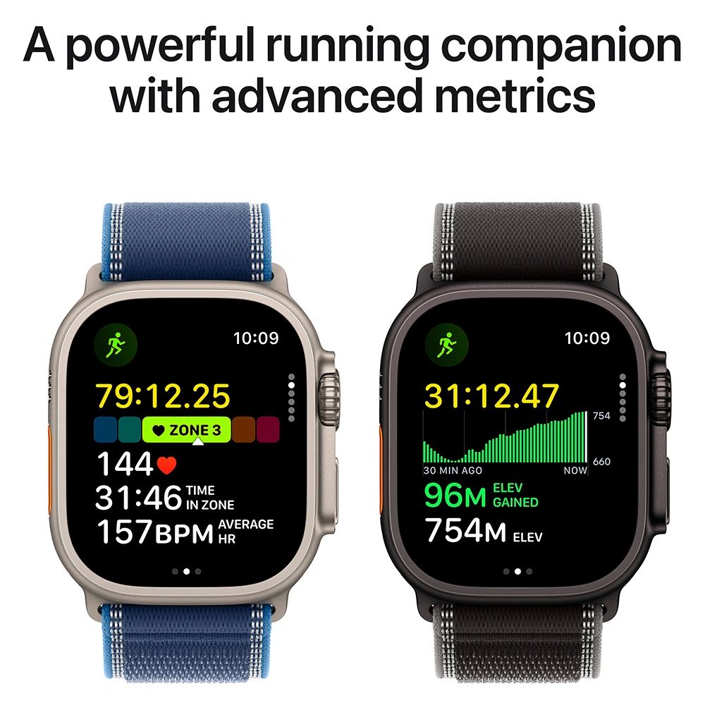 Apple смарт-сағаты Watch Ultra 3 GPS + Cellular 49mm Natural Titanium Case with Blue/Bright Blue Trail Loop - S/M - фото 4