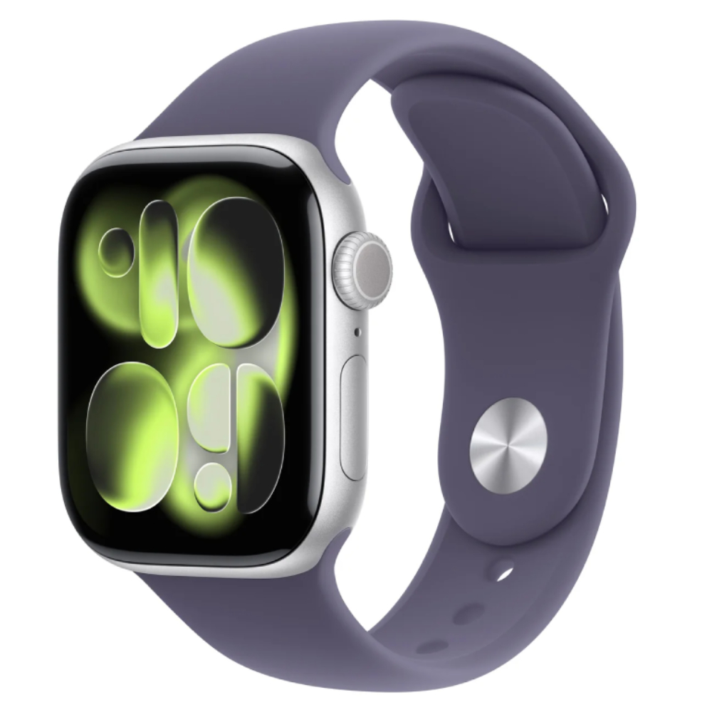 Смарт часы Apple Watch Series 11&nbsp;GPS&nbsp;42mm&nbsp;Silver Aluminium Case with Purple Fog Sport Band - S/M
