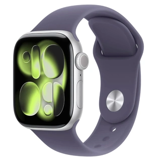 Смарт часы Apple Watch Series 11&nbsp;GPS&nbsp;42mm&nbsp;Silver Aluminium Case with Purple Fog Sport Band - S/M
