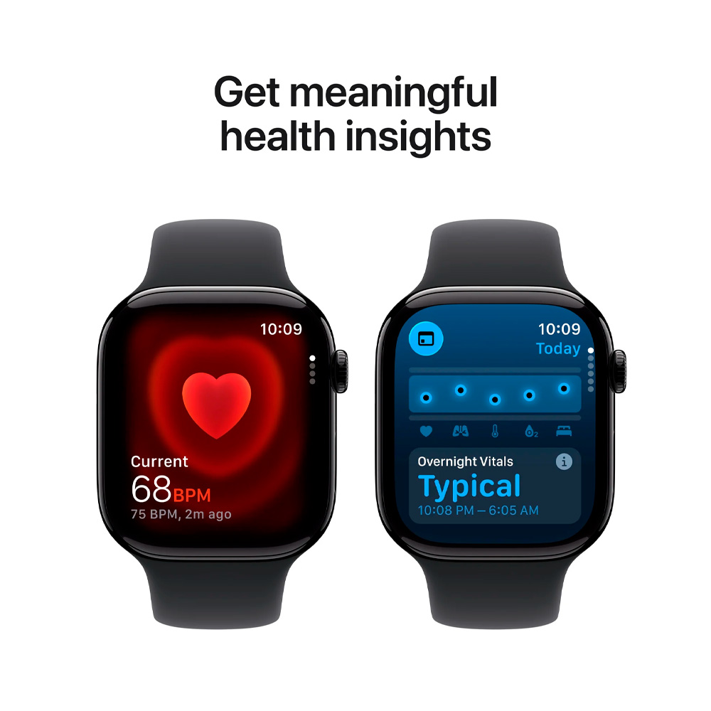 Смарт часы Apple Watch Series 11 GPS 46mm Jet Black Aluminium Case with Black Sport Band - S/M - фото 2
