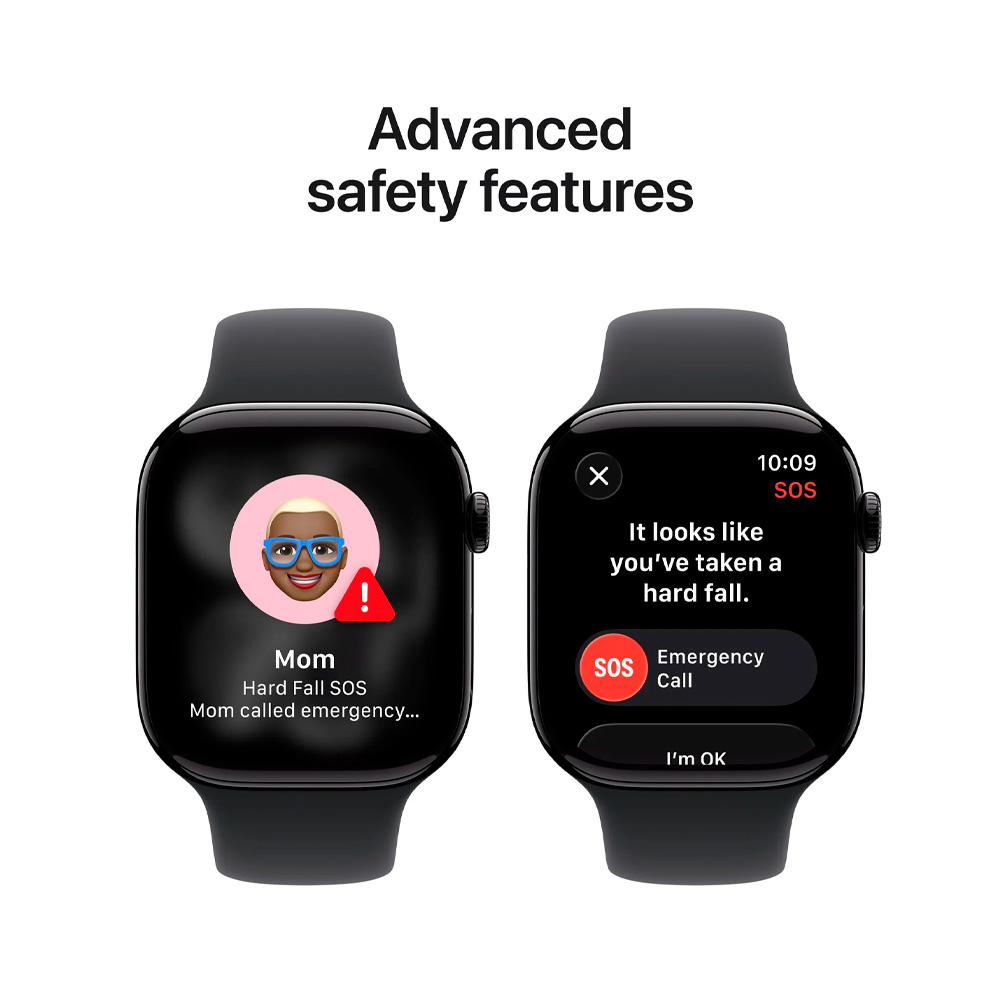 Смарт часы Apple Watch Series 11 GPS 46mm Jet Black Aluminium Case with Black Sport Band - S/M - фото 3