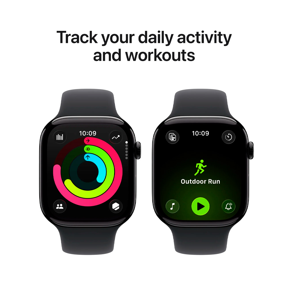 Смарт часы Apple Watch Series 11 GPS 46mm Jet Black Aluminium Case with Black Sport Band - S/M - фото 6