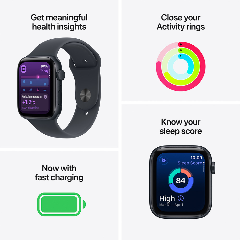 Смарт часы Apple Watch SE 3 GPS 40mm Starlight Aluminium Case with Starlight Sport Band - S/M - фото 3