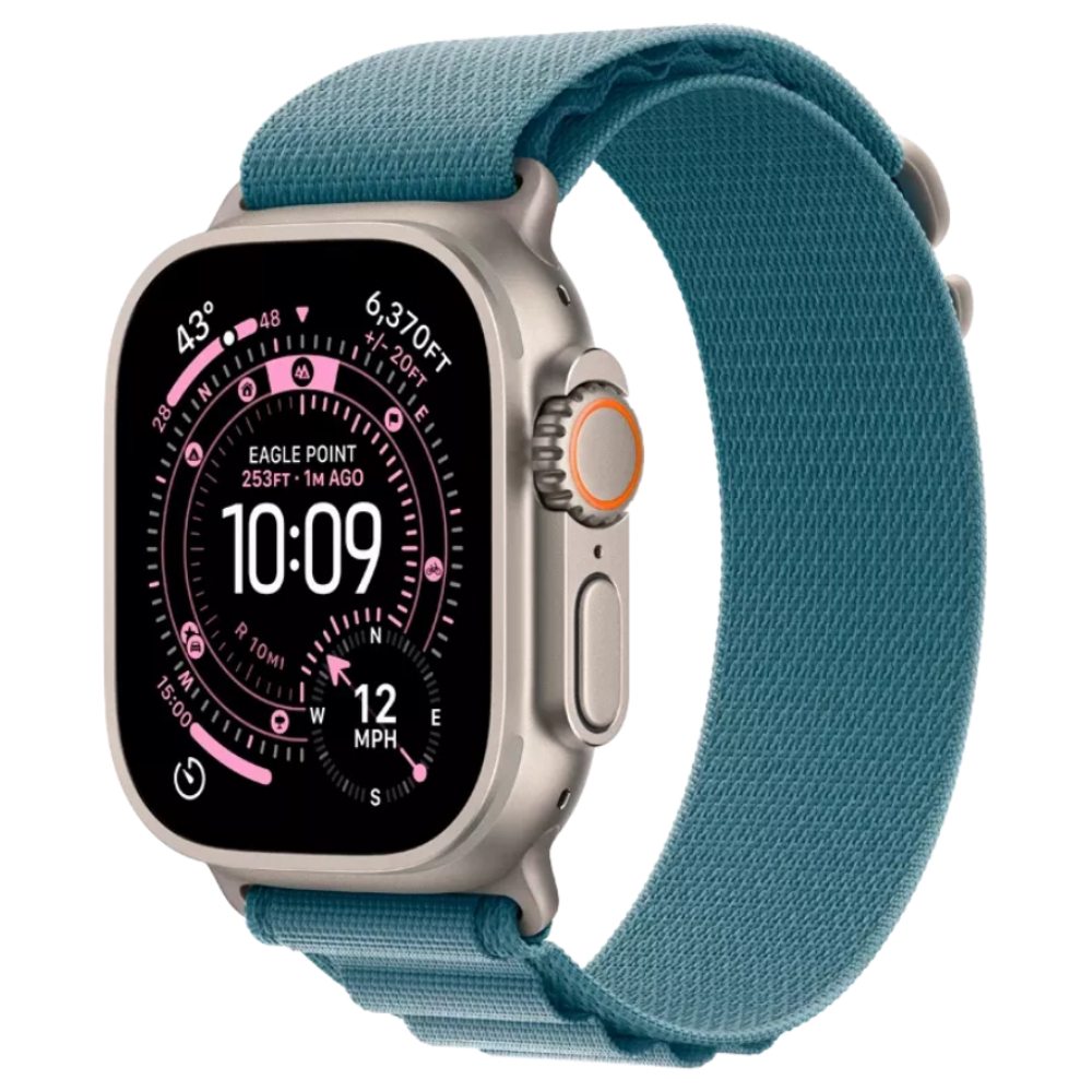 Смарт часы Apple Watch Ultra 3GPS + Cel49mmNat Titm Case with Light Blue AlpLoop - Large