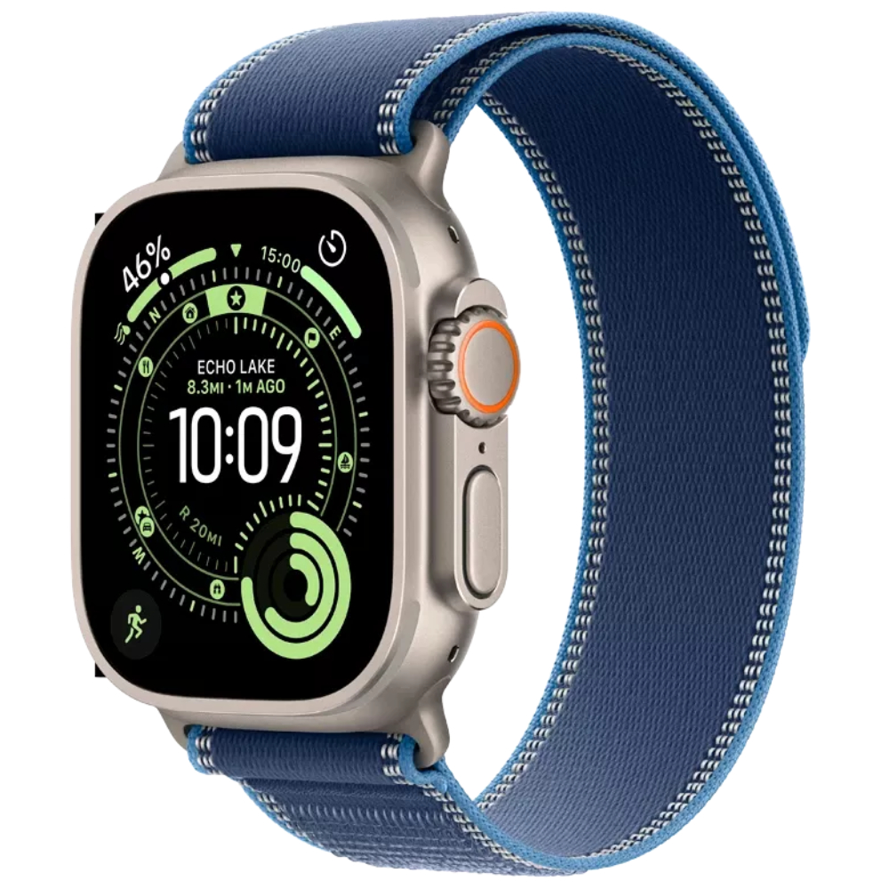 Смарт часы Apple Watch Ultra 3 GPS + Cel49mmNat Titm Case with Blue/Bright Blue Trail Loop - M/L MEWU4QR/A '25